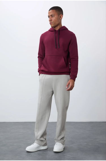 TOMMY Men's Solid Hooded Sweatshirt With Pocket