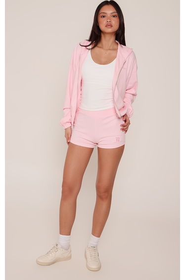 Pink Super Soft PLT Embroidered Shorts