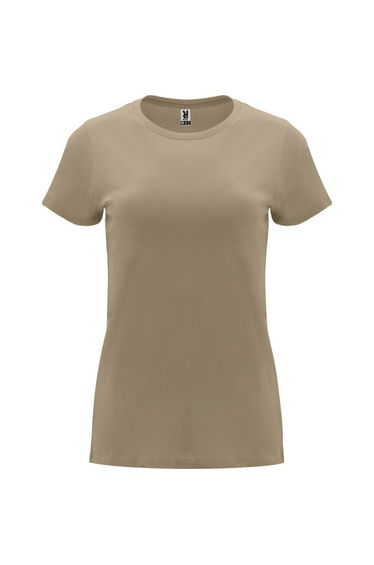 Roly Womens/Ladies Capri Short-Sleeved T-Shirt - Sand