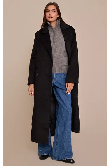 سترة بريتي ليتل ثينق رمادي محبوك بأكمام طويلة