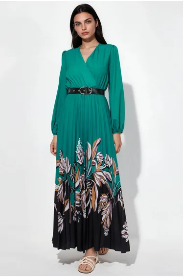 MSN Floral Midi Dress With Belt