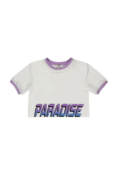 Girl's Printed Detailed T-shirt