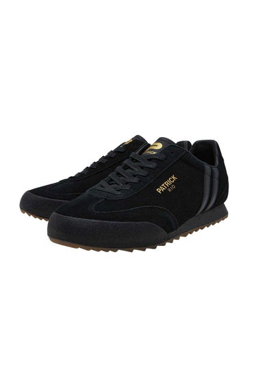 Patrick Mens Rio Suede Trainers - Black/Monochrome