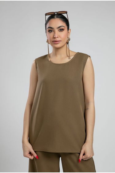 Sleeveless Top With Back Zipper