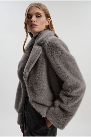 Faux Fur Cropped Jacket