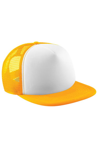 Beechfield Vintage Plain Snap-Back Trucker Cap (Pack of 2) - Sunflower/White