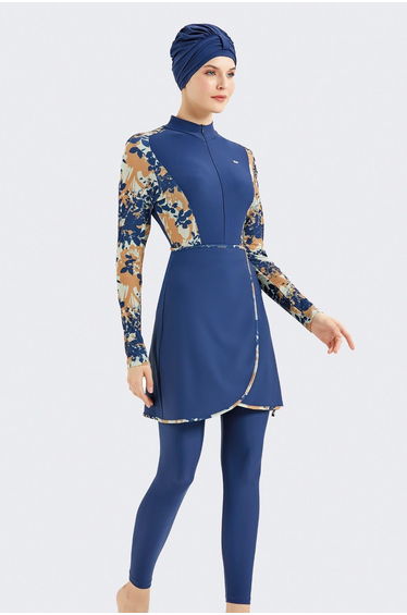 Full Covered Hijab Swimsuit with Skirt and Tights