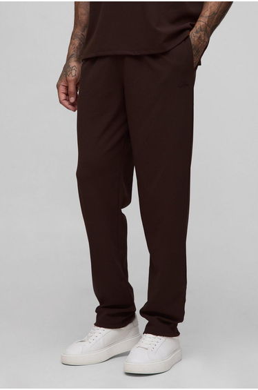 Tall Scuba Twill Tapered Trousers - chocolate