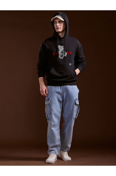 Men Graphic Print Cotton Hoodie