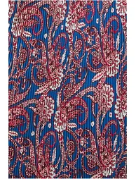 City Goddess Printed Shirred Midi Skirt - Blue - 2