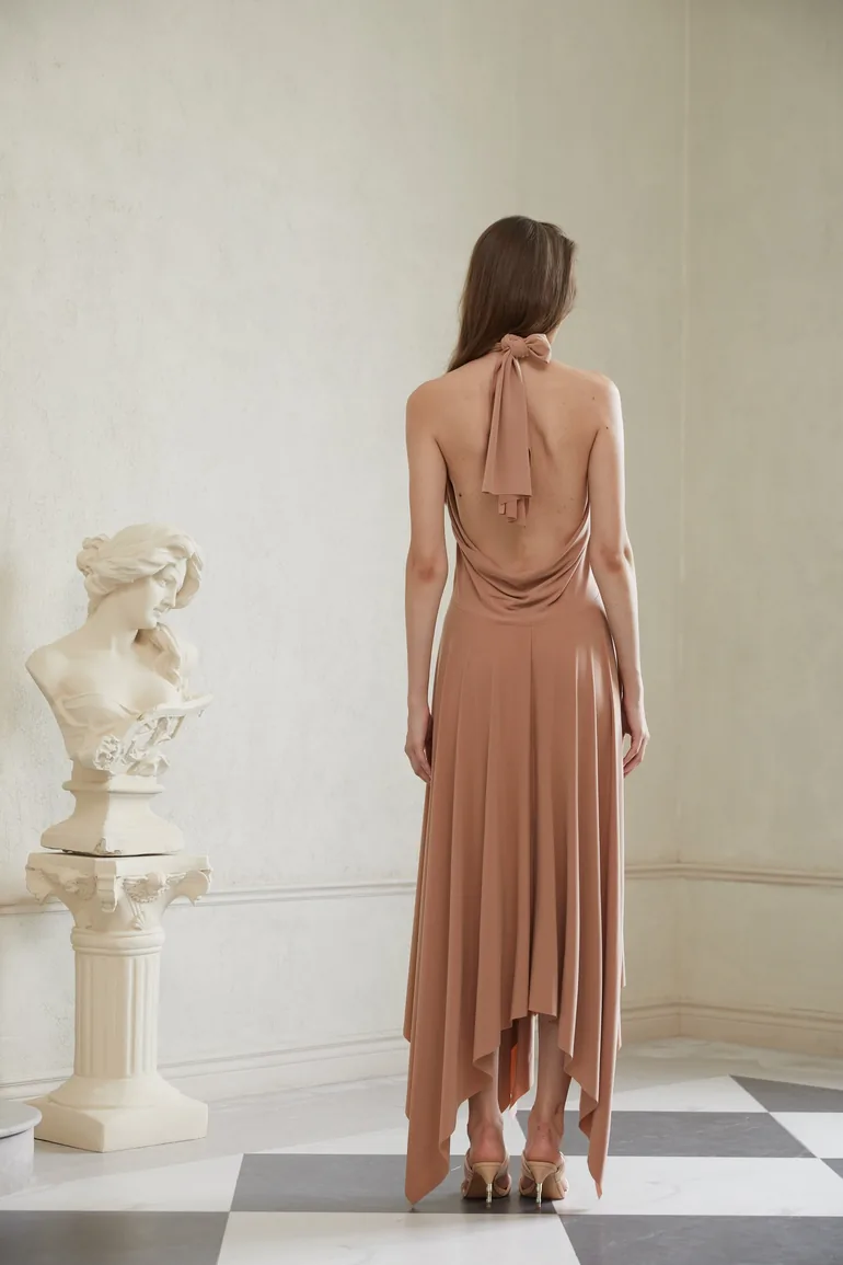 Infini Khaki Convertible Dress Miss Rosier : Evening Dresses : VogaCloset Oman Infini Khaki Convertible Dress Miss Rosier : Evening Dresses : VogaCloset Oman