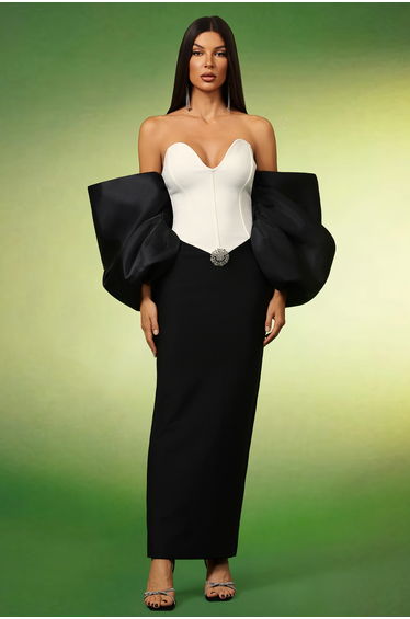 Fabiola Sleeveless Bow Bandage Maxi Dress