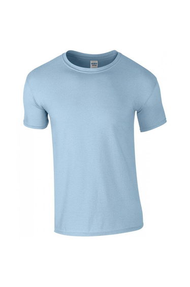 Gildan Mens Soft Style Ringspun T Shirt - Light Blue