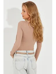 Women's Mink Snap-On Ribbed Body - 3