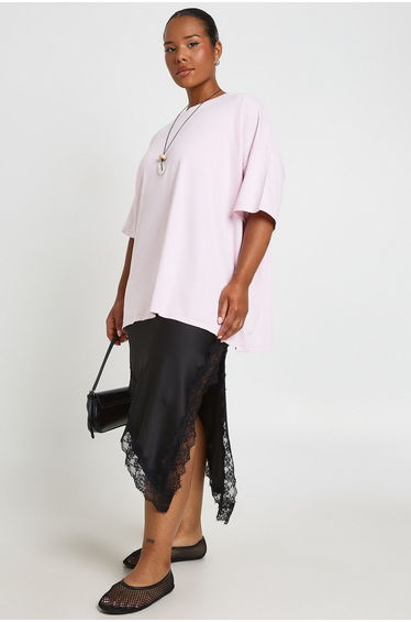 Plus Ibizia Printed T Shirt - pink