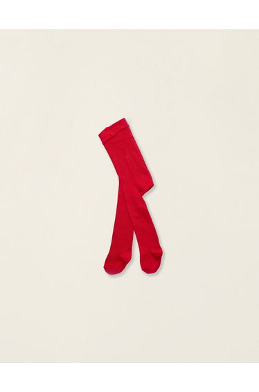 Cotton Anti-Pilling Tights for Baby Girls, Red