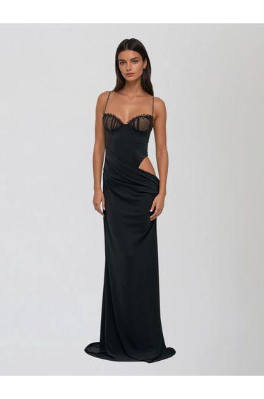 Rocheflux Spaghetti Cutout Maxi Dress
