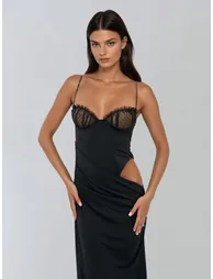 Rocheflux Spaghetti Cutout Maxi Dress - 1