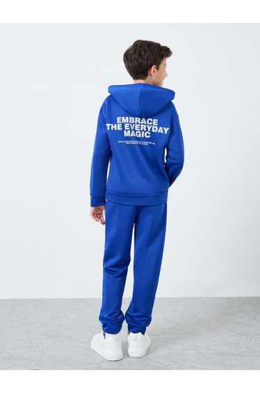 Boys Blue Graphic Hoodie and Jogger Set