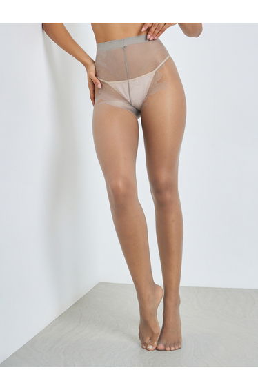 Grey 8D Sheer Lace Stockings