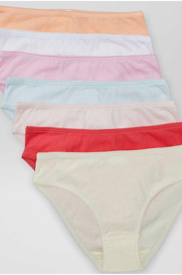 Pack of 7 plain briefs PINK