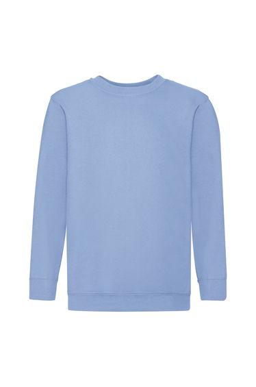 Fruit Of The Loom Childrens Unisex Set In Sleeve Sweatshirt - Sky Blue