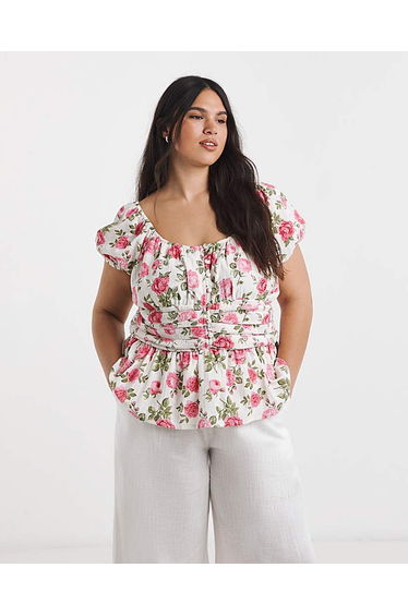 Rose Print Blouse
