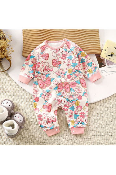 Baby Cute Animals Contrast Color Romper