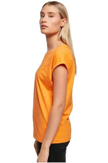 Womens/Ladies Extended Shoulder T-Shirt - Paradise Orange