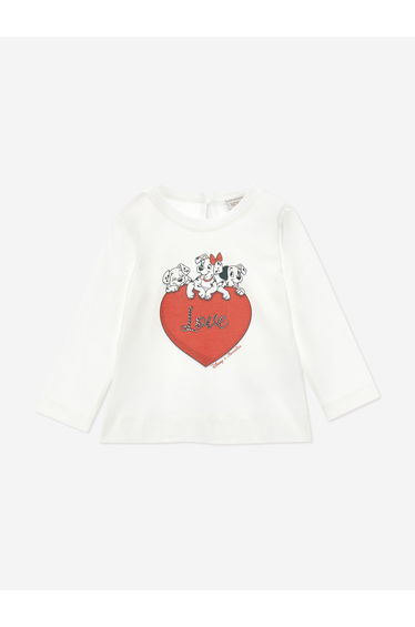 Monnalisa Baby Girls Disney 101 Dalmations T-Shirt in Ivory