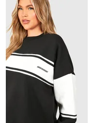 Plus Dsgn Studio Colour Block Sweatshirt - black - 3