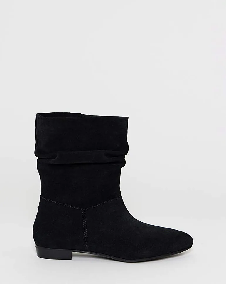 Ruched Ankle Boot Wide - 2