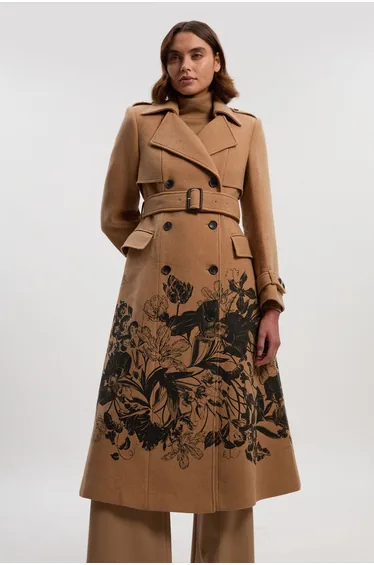 معطف كارين ميلين بني ميداكسي