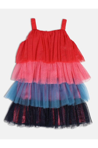 Girls Mesh Layered Dress