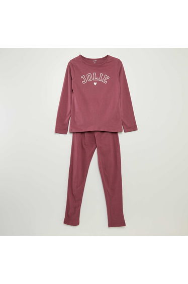 T-shirt and trousers pyjama set - 2-piece set PINK