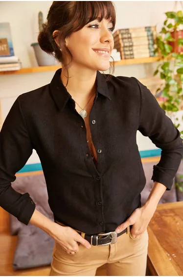 Shirt - Black - Regular fit