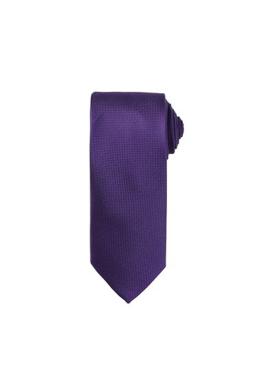 Premier Mens Micro Waffle Formal Work Tie - Purple