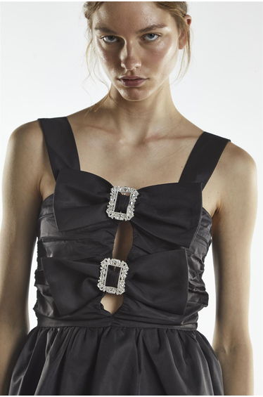 Black Diamante Buckle Mini-Dress product thumbnail 4