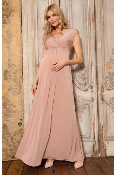 Francesca Maternity Maxi Dress Blush