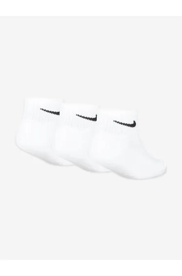 Nike Kids 3 Pack Basic Quarter Socks Set in White