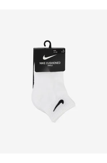 Nike Kids 3 Pack Basic Quarter Socks Set in White