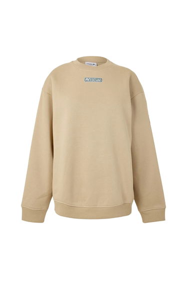 Lacoste Womens/Ladies Crew Neck Regular Long-Sleeved Sweatshirt - Beige