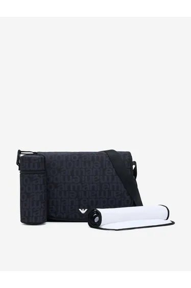 Emporio Armani Baby Logo Changing Bag in Navy (36cm)