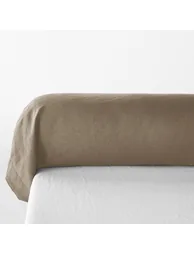 WASHED LINEN Plain Pillowcase or Bolster Case - 5