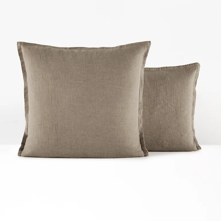 WASHED LINEN Plain Pillowcase or Bolster Case - 4