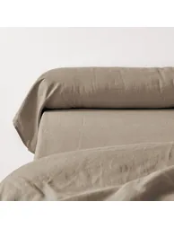WASHED LINEN Plain Pillowcase or Bolster Case - 3
