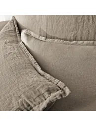 WASHED LINEN Plain Pillowcase or Bolster Case - 8