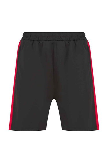Finden & Hales Mens Knitted Shorts - Black/Red
