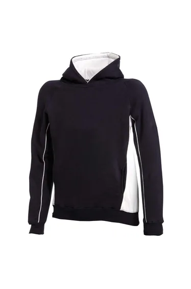 Finden & Hales Kids Pullover Hooded Sweatshirt / Hoodie - Navy/White