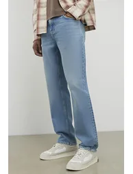 Blue Straight Leg Jeans - 3